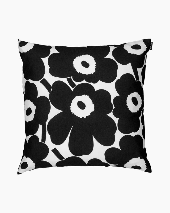 pieni unikko black cushion cover