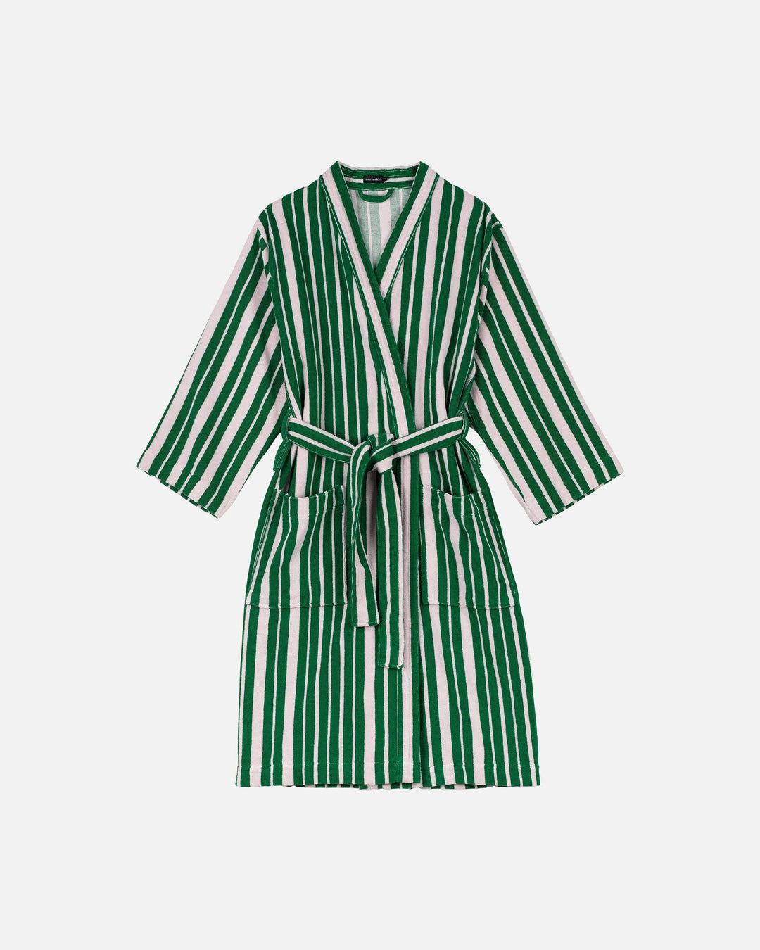 raide bath robe - green/pink