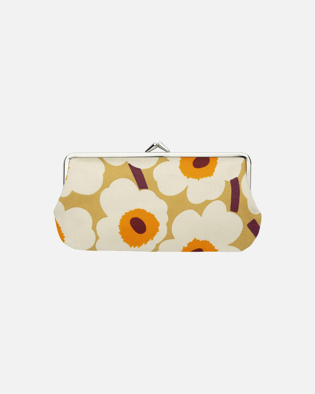 silmälasikukkaro unikko clip purse - caramel/orange