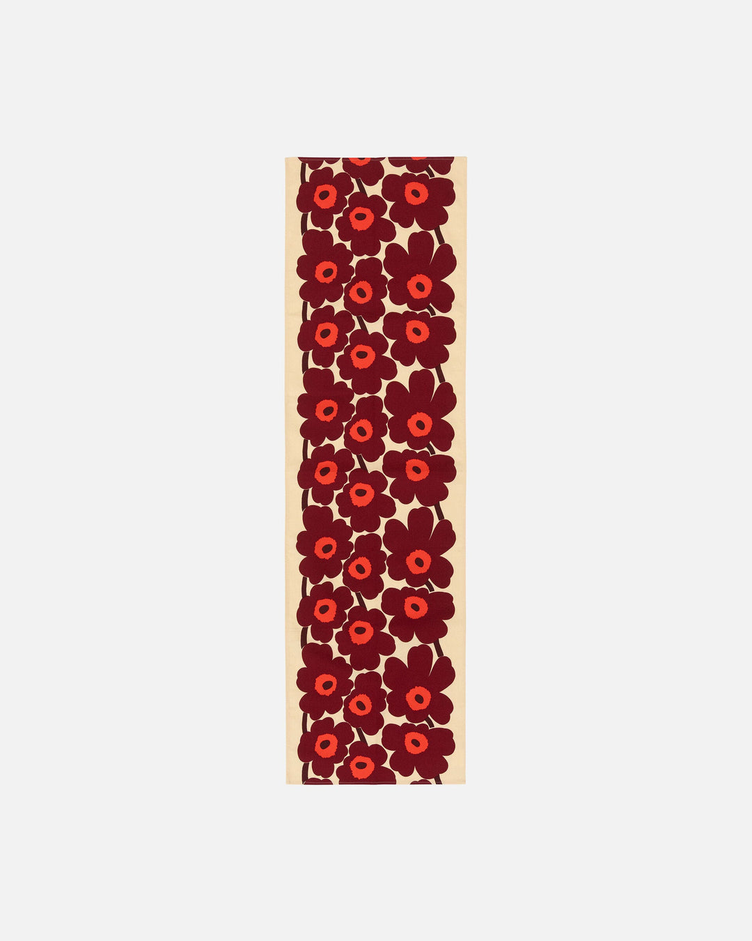 unikko table runner - maroon