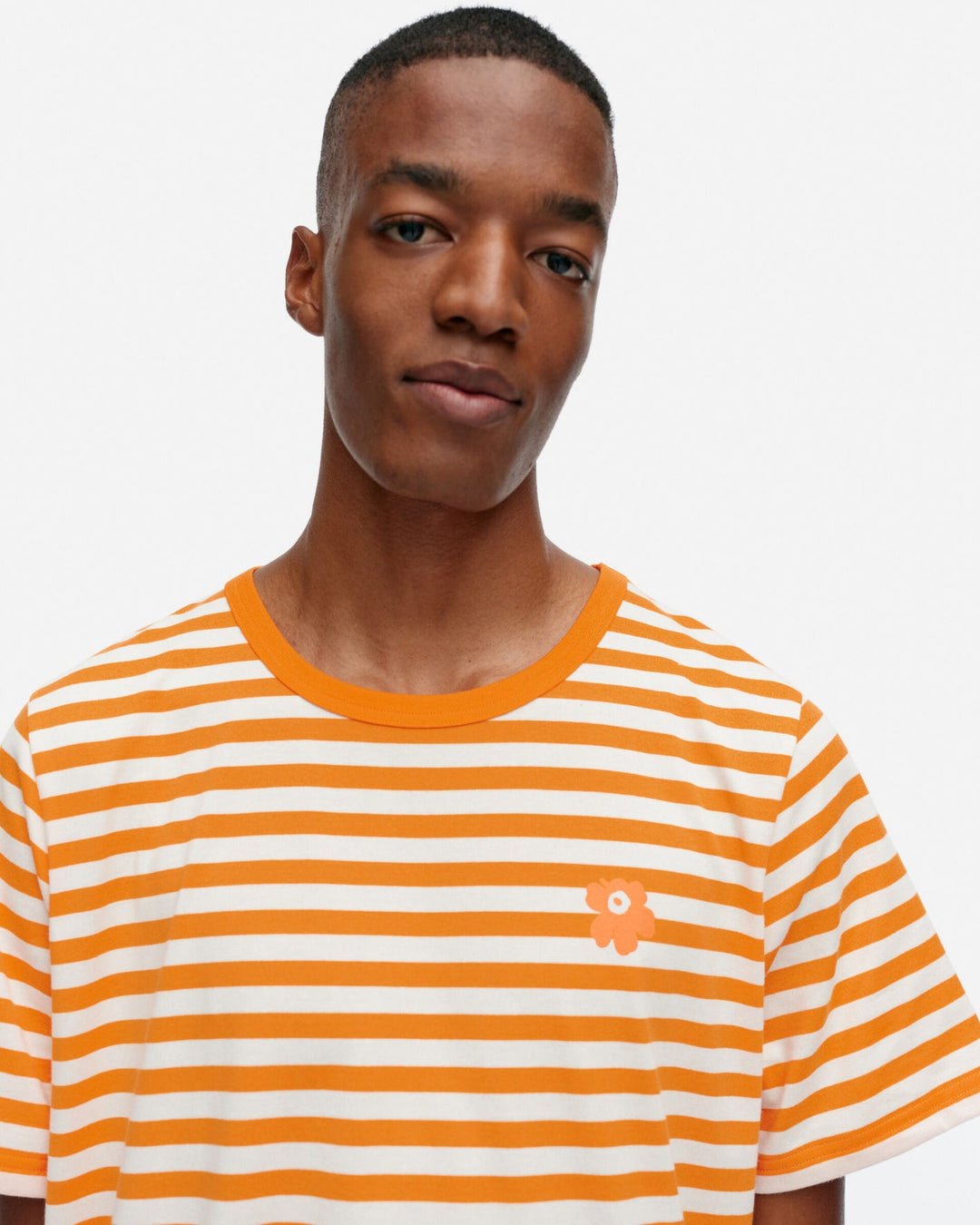 kioski tasaraita relaxed short sleeve t-shirt - orange