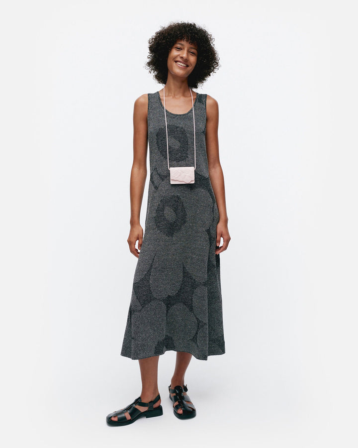 hiipiä unikko linen cotton blend dress
