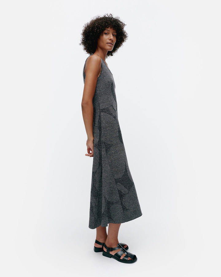 hiipiä unikko linen cotton blend dress