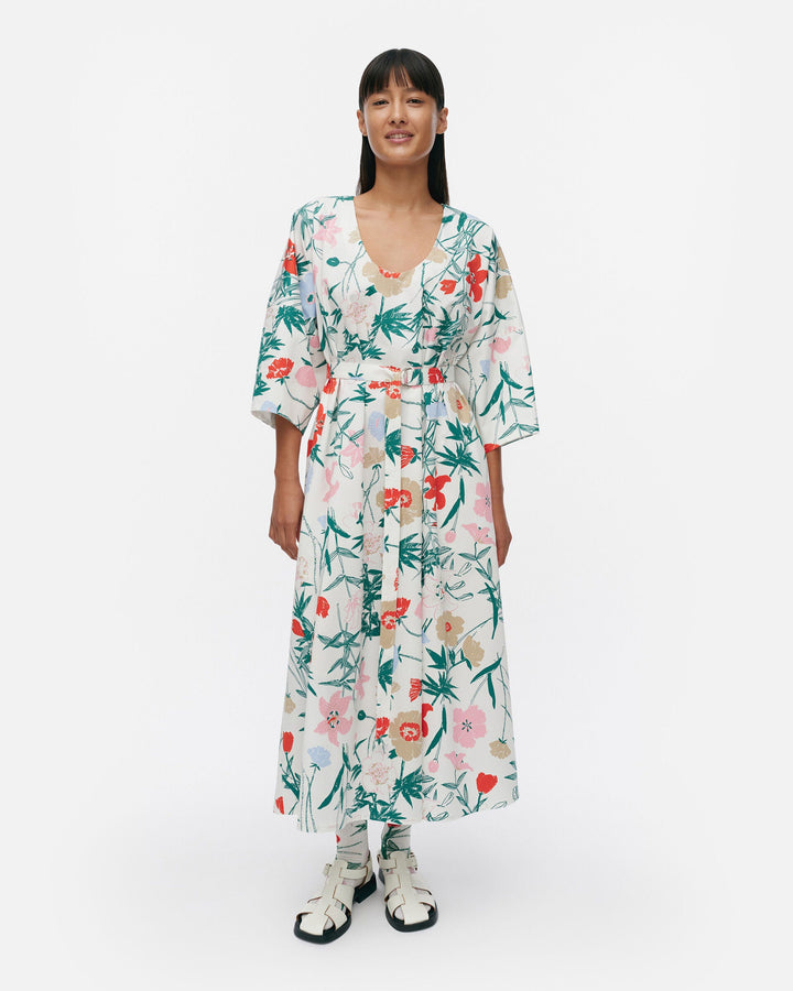 hymy perenna cotton twill dress - white