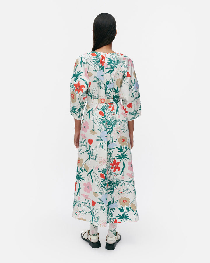 hymy perenna cotton twill dress - white