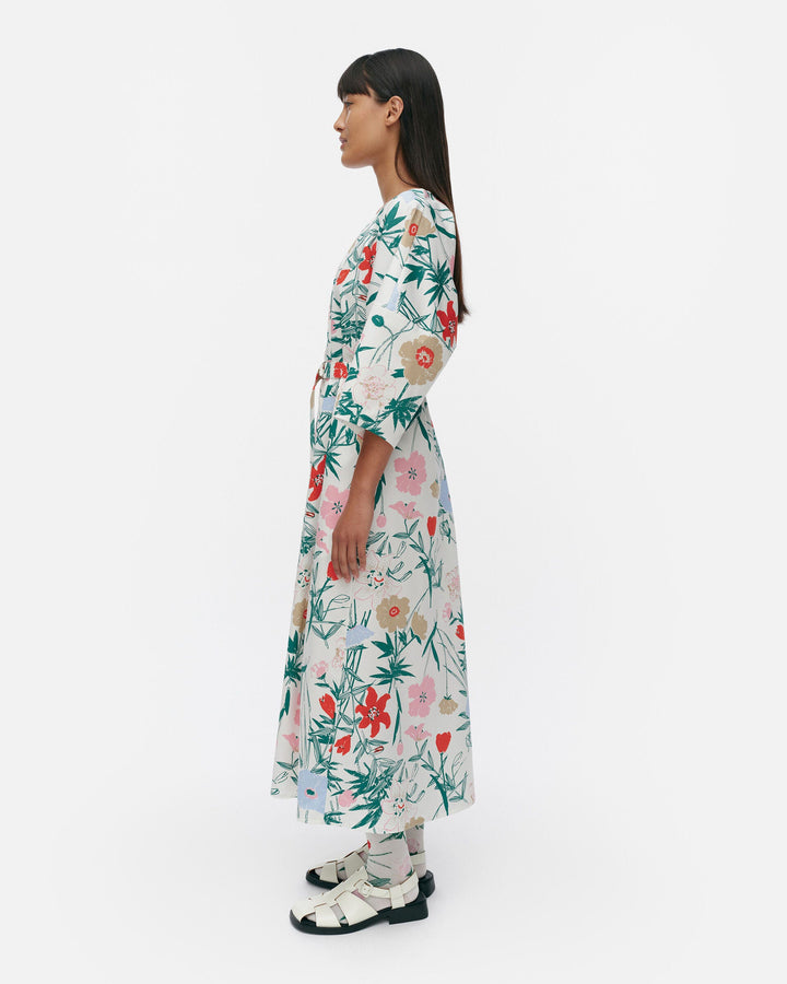 hymy perenna cotton twill dress - white