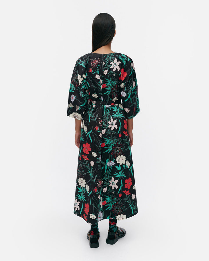 hymy perenna cotton twill dress - black
