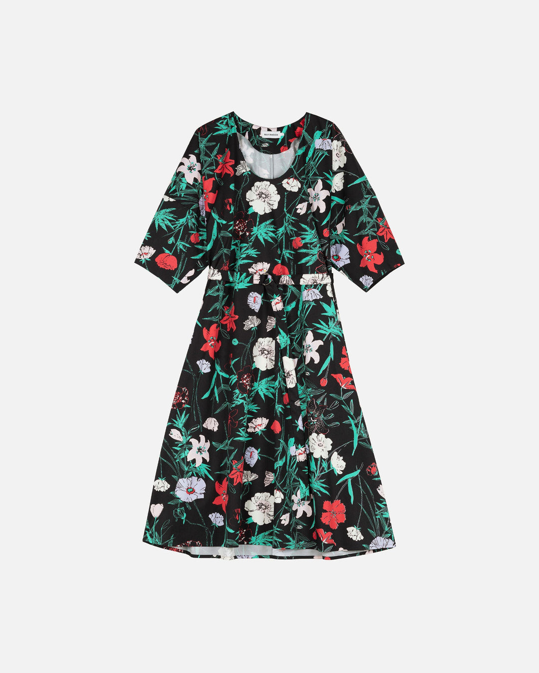 hymy perenna cotton twill dress - black