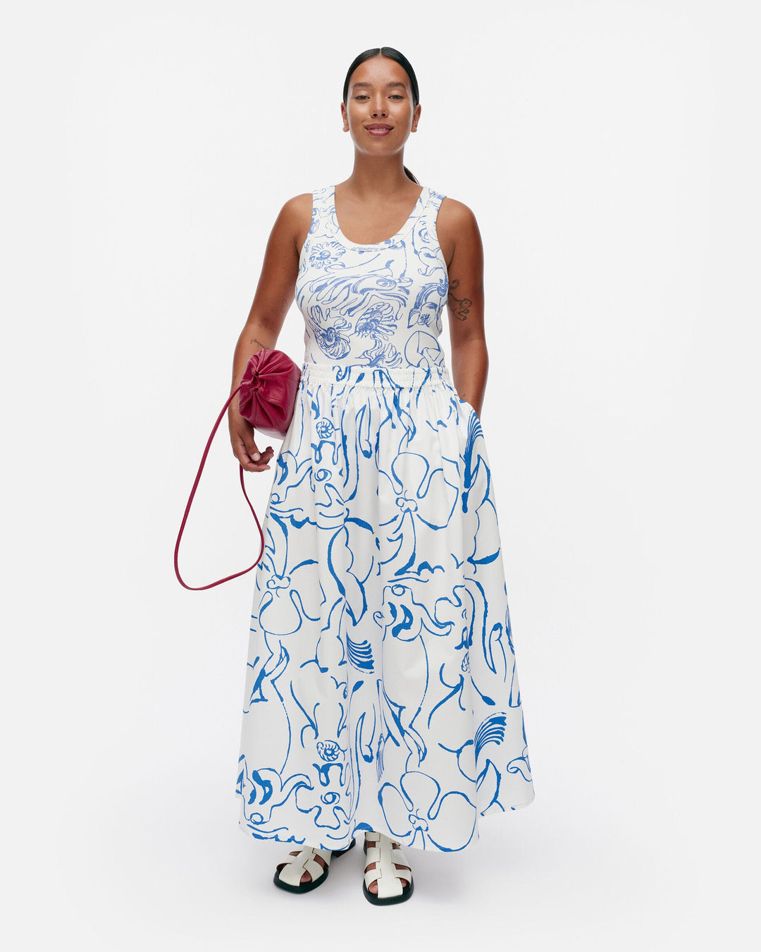 buklee baluns cotton poplin skirt