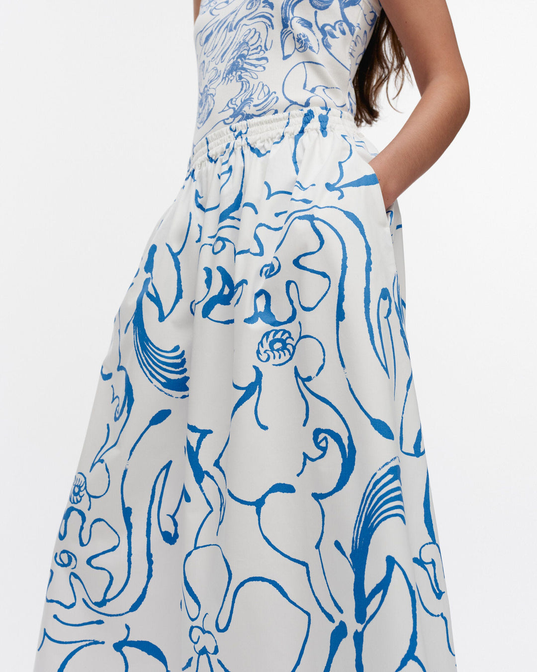 buklee baluns cotton poplin skirt