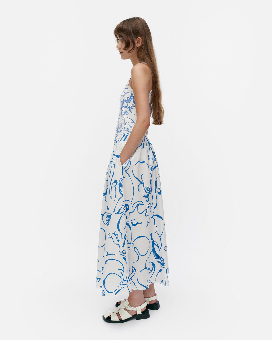 buklee baluns cotton poplin skirt