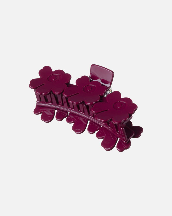 mini unikko hair claw clip - berry
