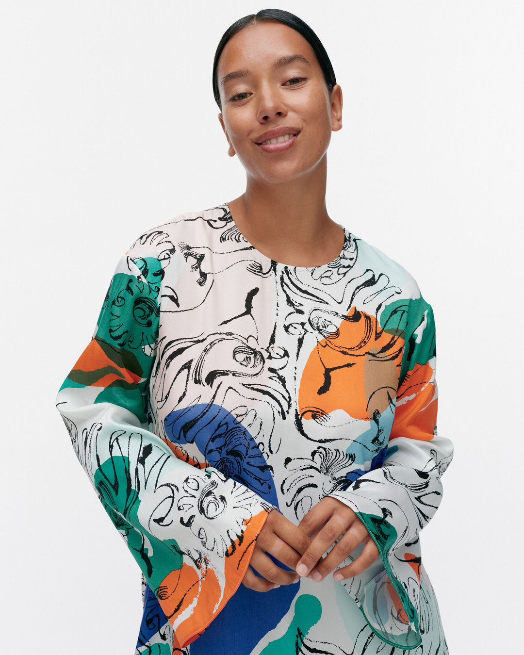 fluidi blombom lyocell viscose dress