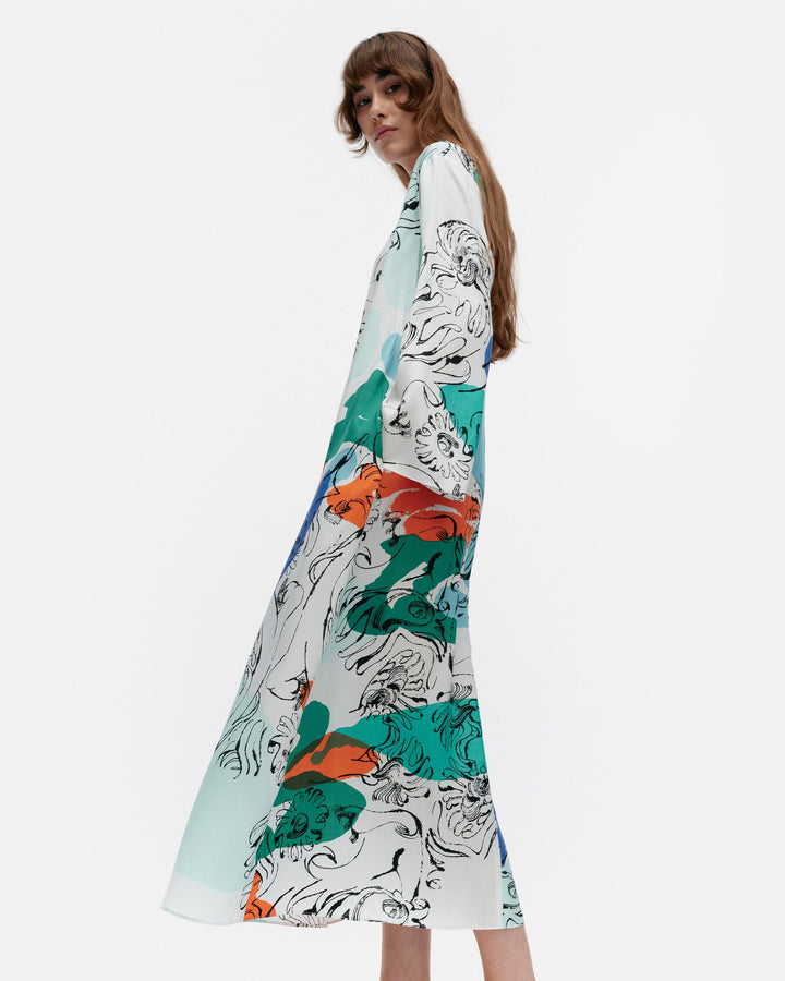 fluidi blombom lyocell viscose dress
