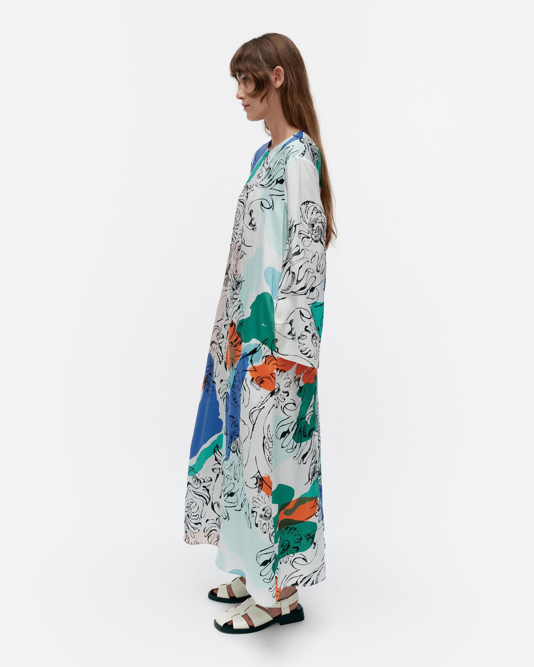 fluidi blombom lyocell viscose dress