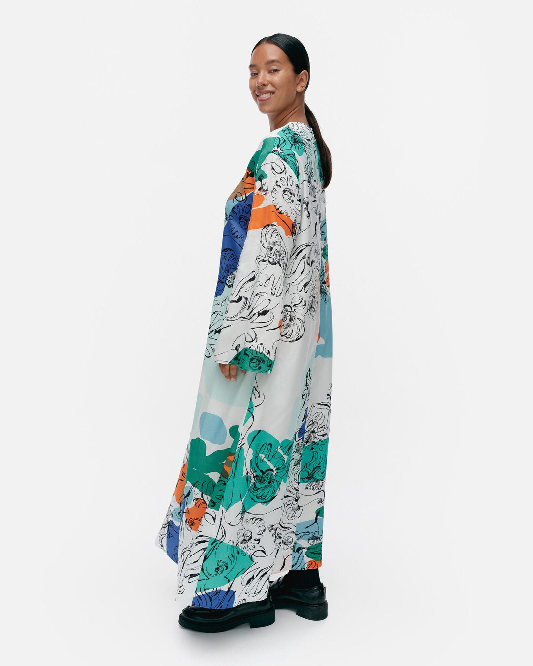 fluidi blombom lyocell viscose dress