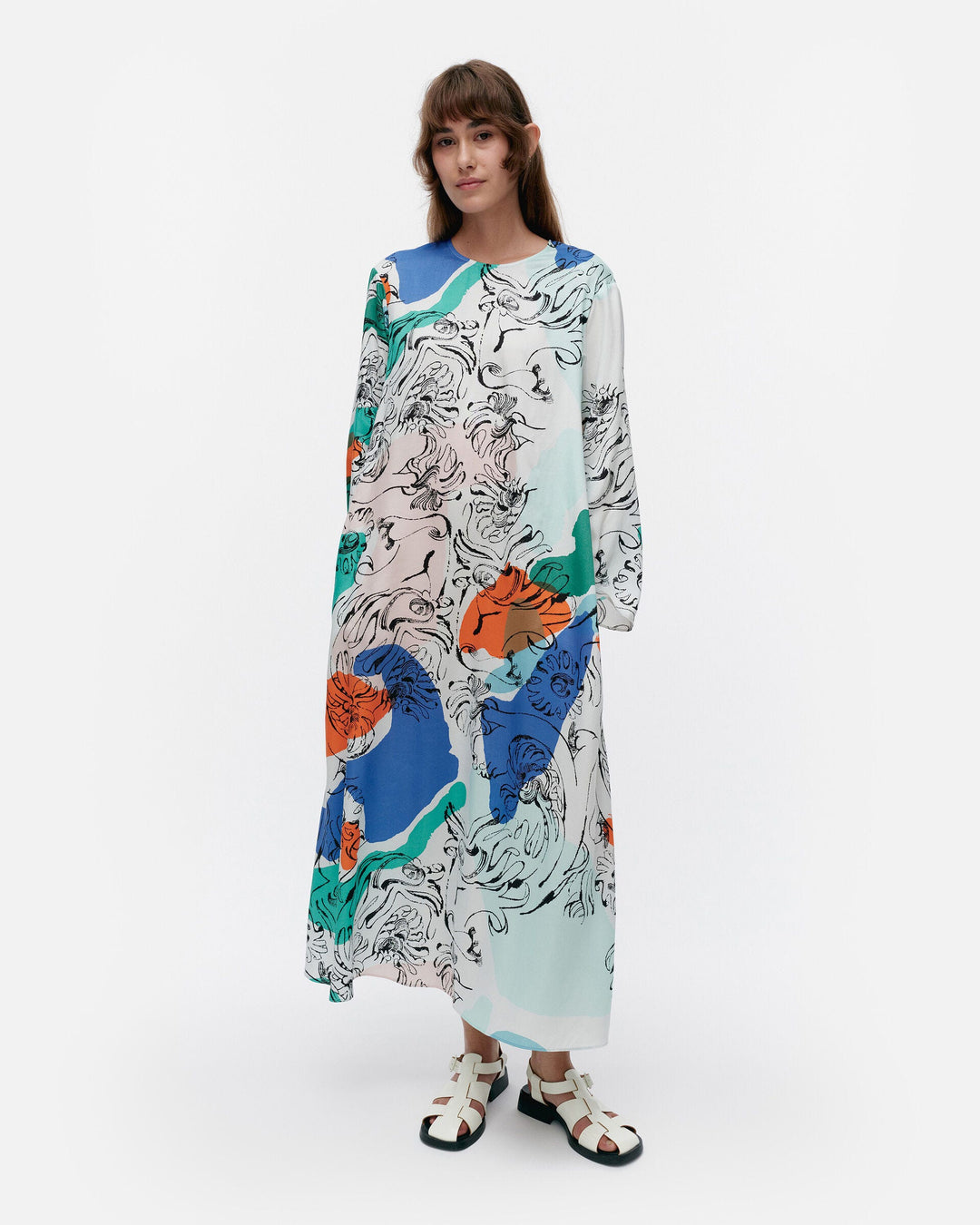 fluidi blombom lyocell viscose dress