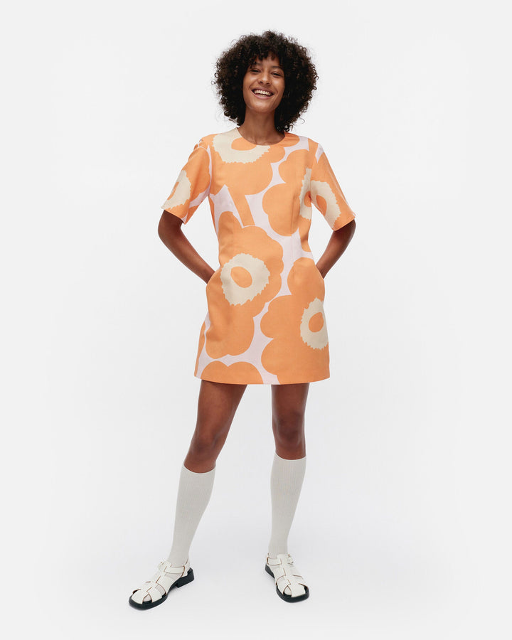 pehmeys unikko cotton linen blend dress