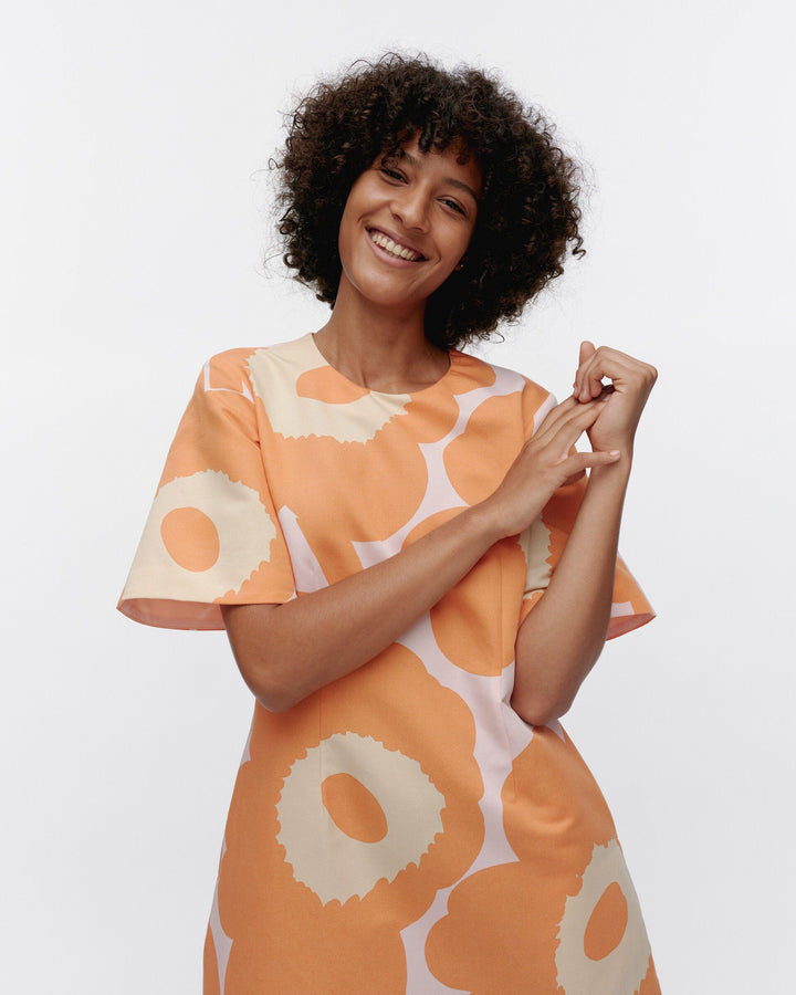 pehmeys unikko cotton linen blend dress