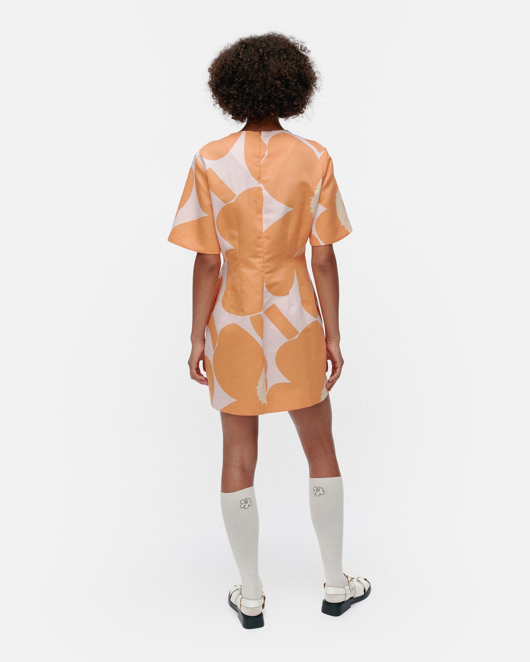 pehmeys unikko cotton linen blend dress