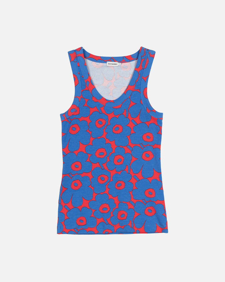uusia unikko jersey top - blue/red