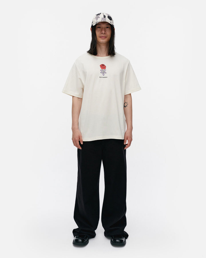 kioski vihne vihkiruusu placement t-shirt - white