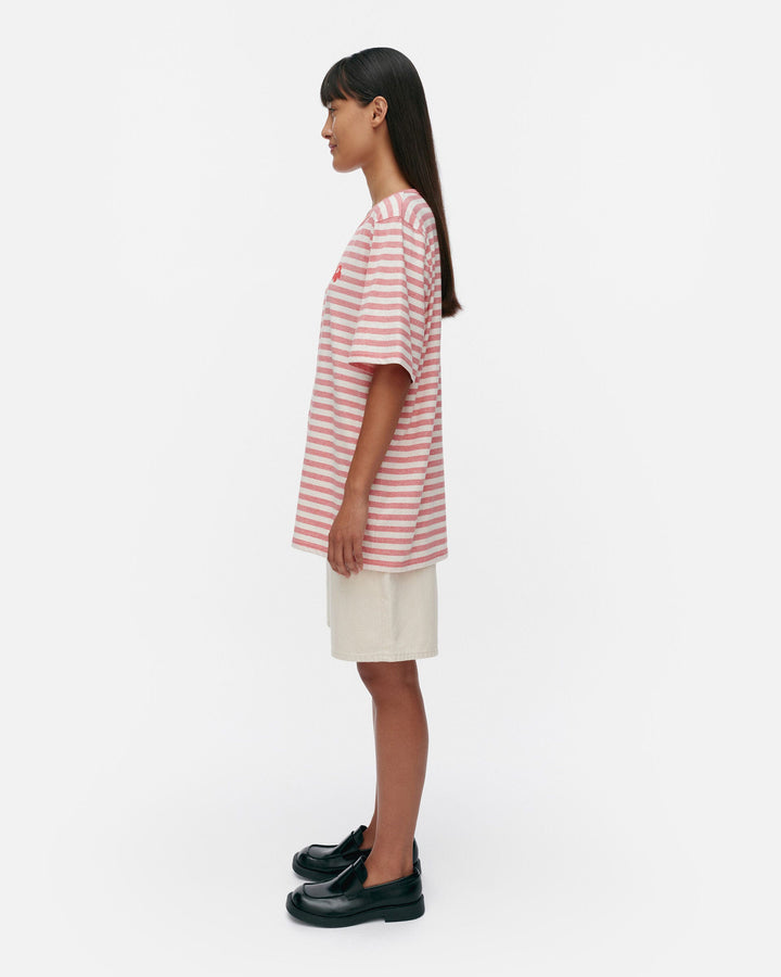 kioski tasaraita unisex t-shirt - salmon
