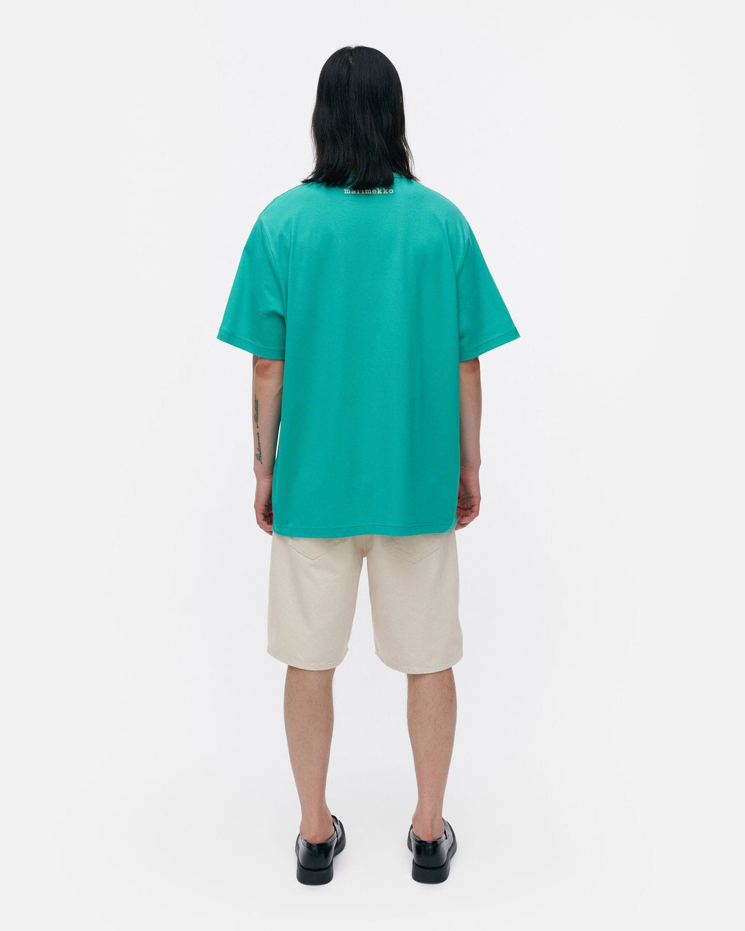 kioski vihne unikko placement t-shirt - teal