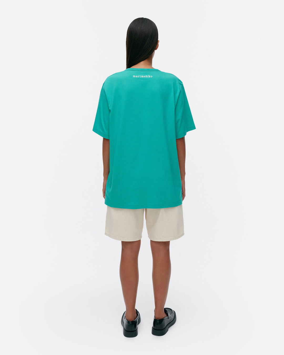 kioski vihne unikko placement t-shirt - teal