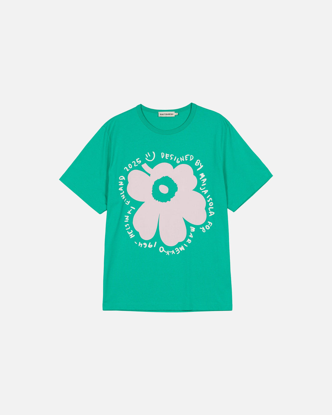 kioski vihne unikko placement t-shirt - teal