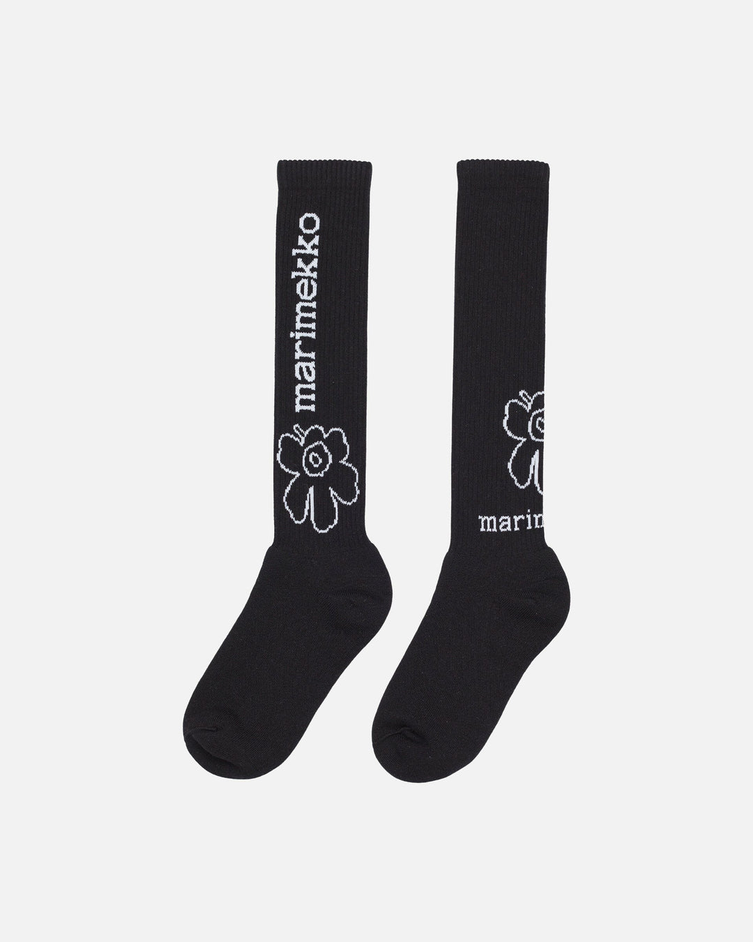 kioski suikea unikko logo knee socks - black