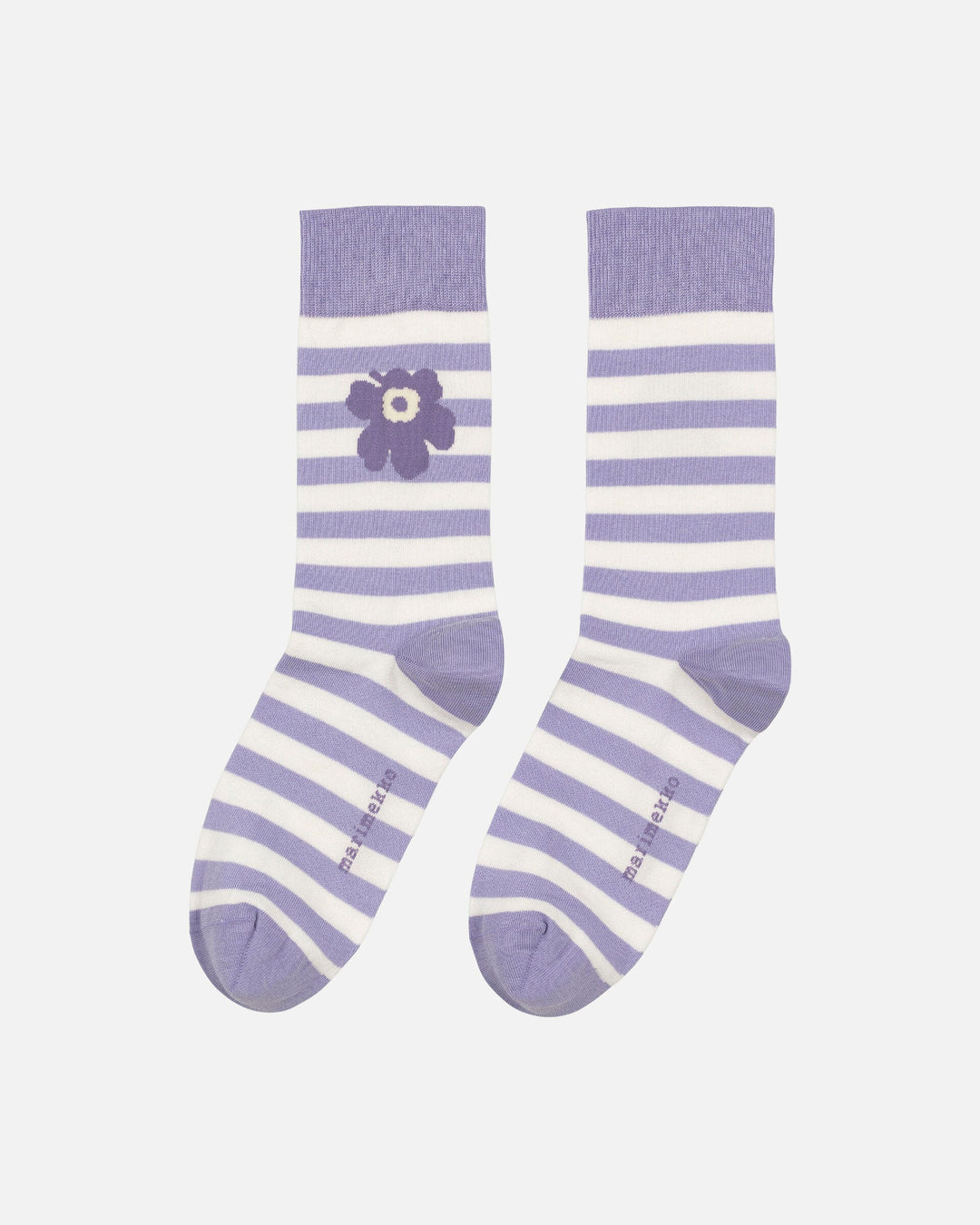 kioski kasvaa tasaraita unikko socks - lilac