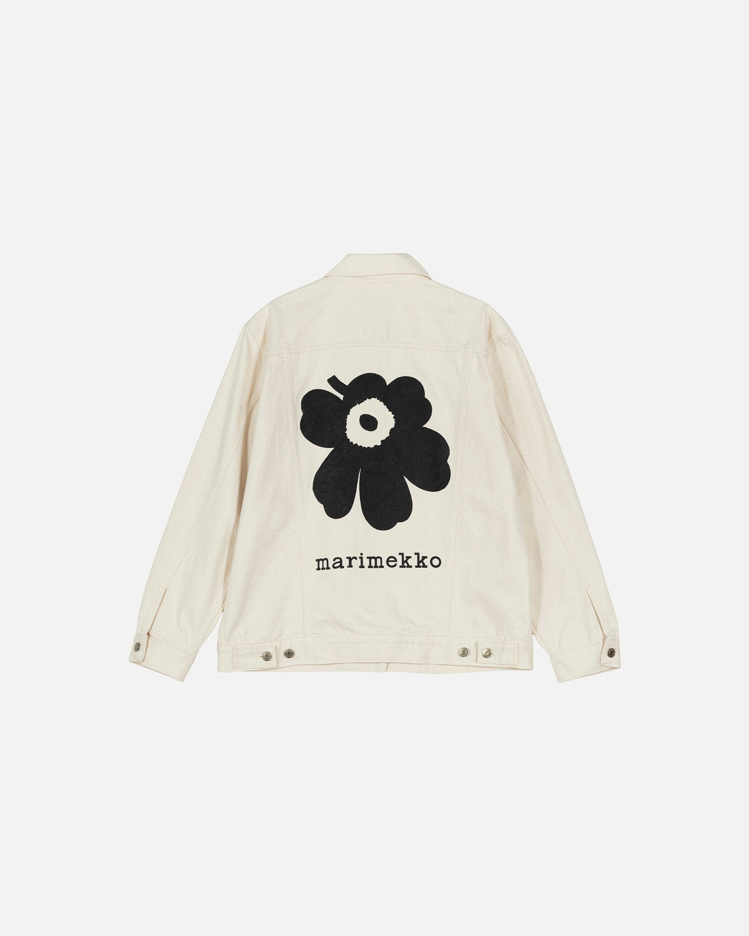 maridenim murros unikko placement denim jacket - white