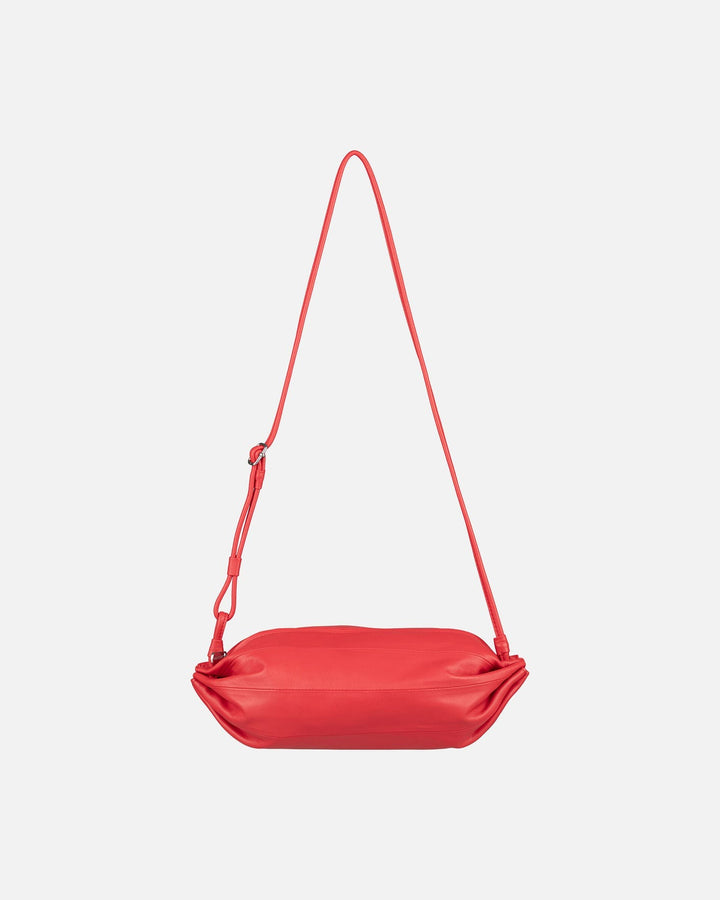 karla leather bag - red