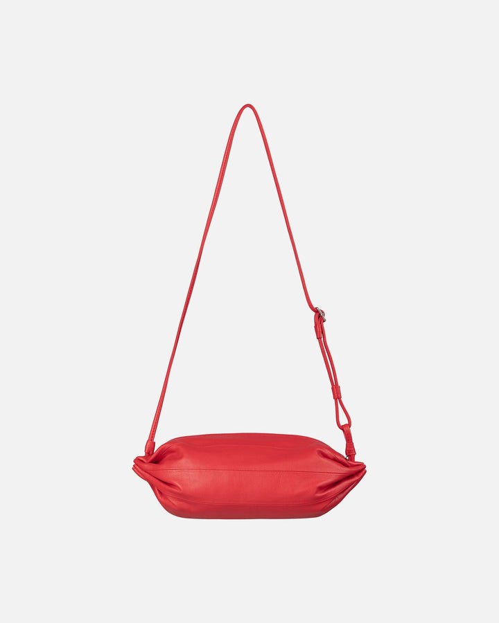 karla leather bag - red