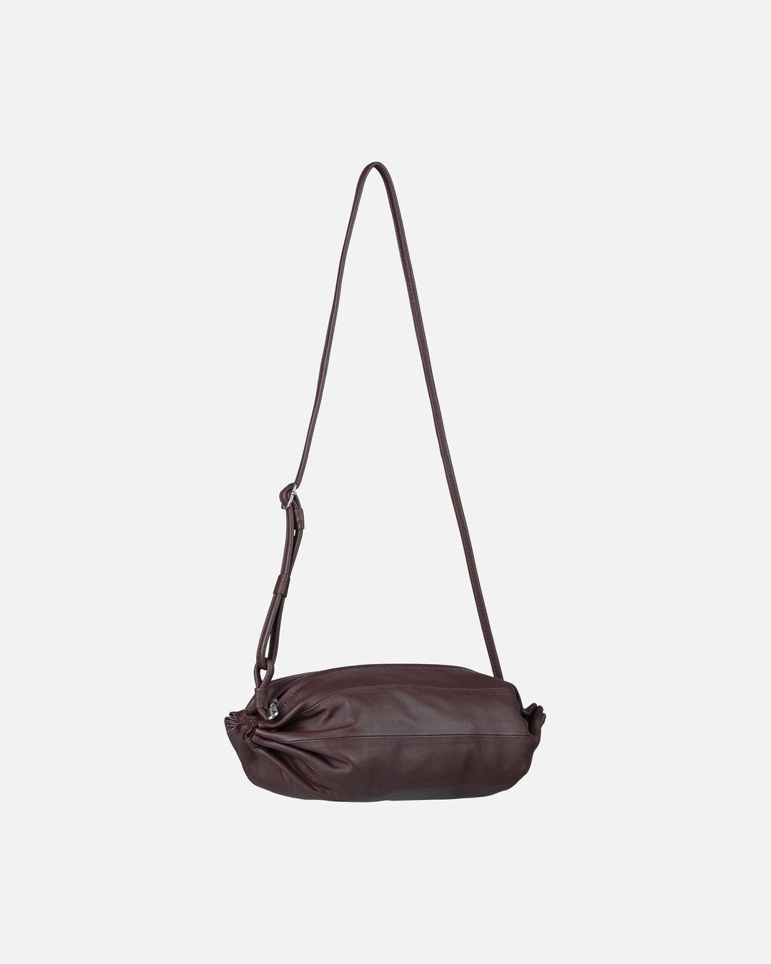 karla leather bag - raisin