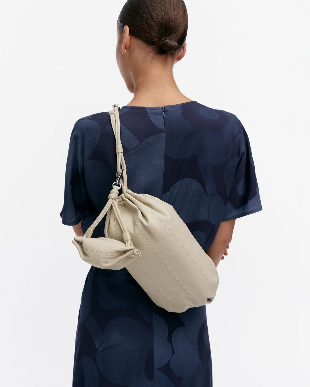 karla leather pocket pouch - beige