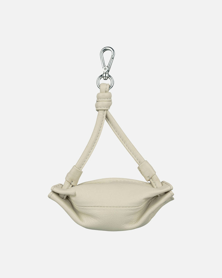 karla leather pocket pouch - beige
