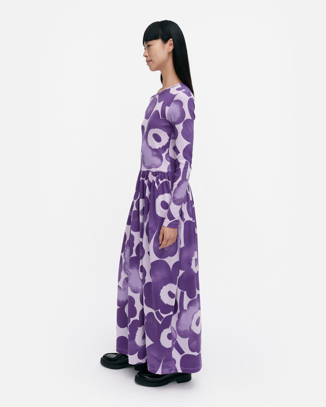 kukkaset akvarelli unikko jersey dress
