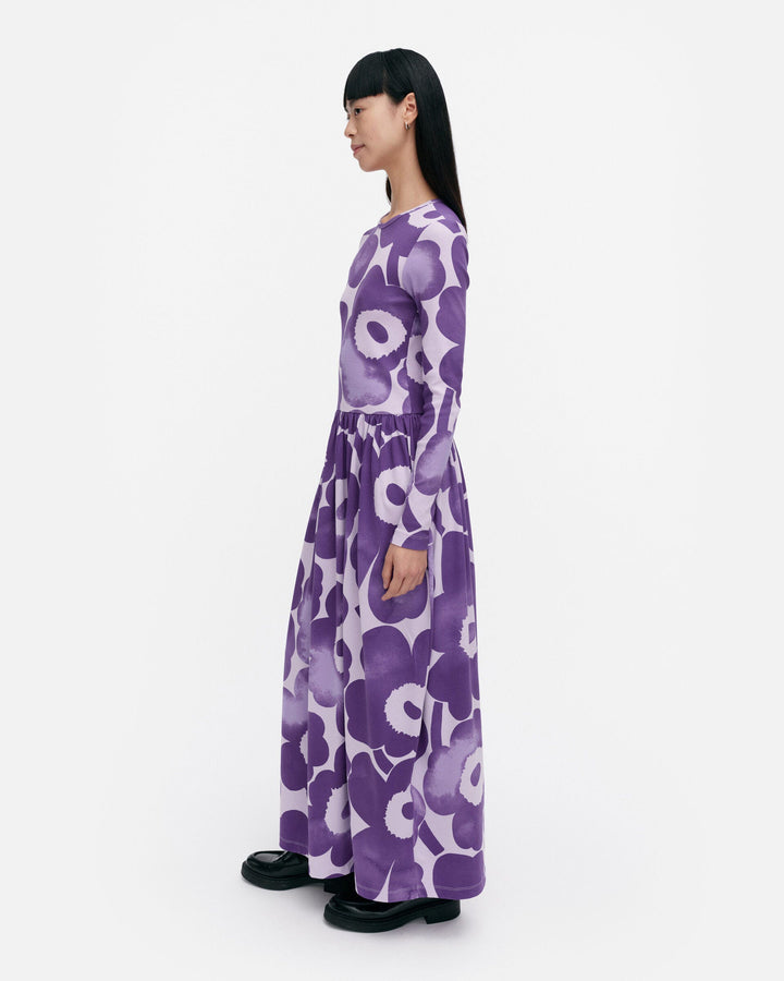 kukkaset akvarelli unikko jersey dress