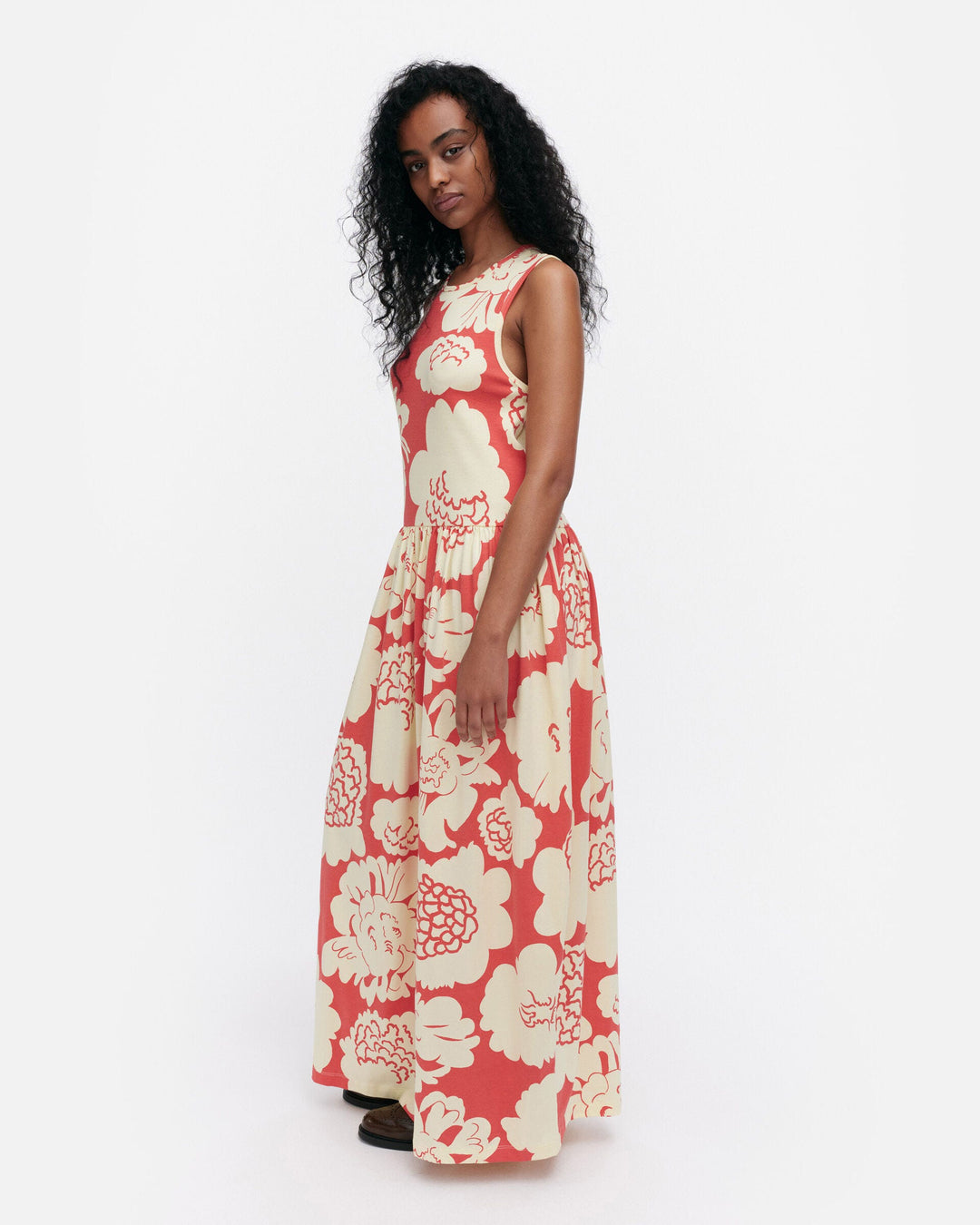 drapèe pioni jersey dress