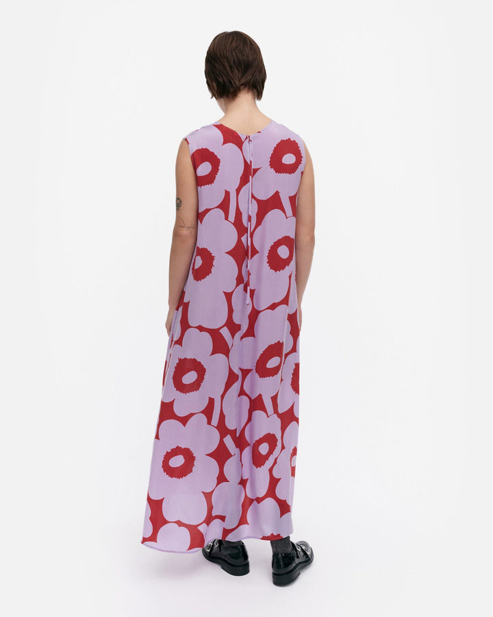 migot unikko cupro dress - purple/red