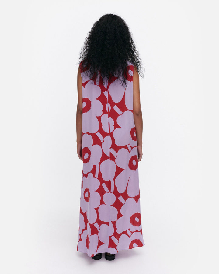 migot unikko cupro dress - purple/red