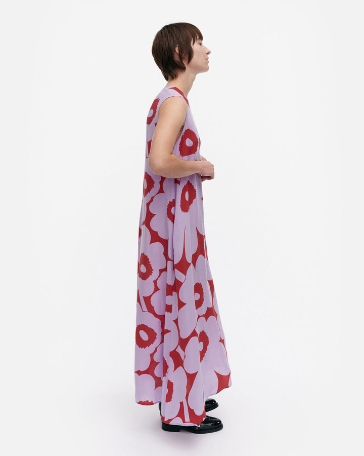 migot unikko cupro dress - purple/red