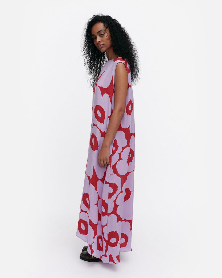 migot unikko cupro dress - purple/red