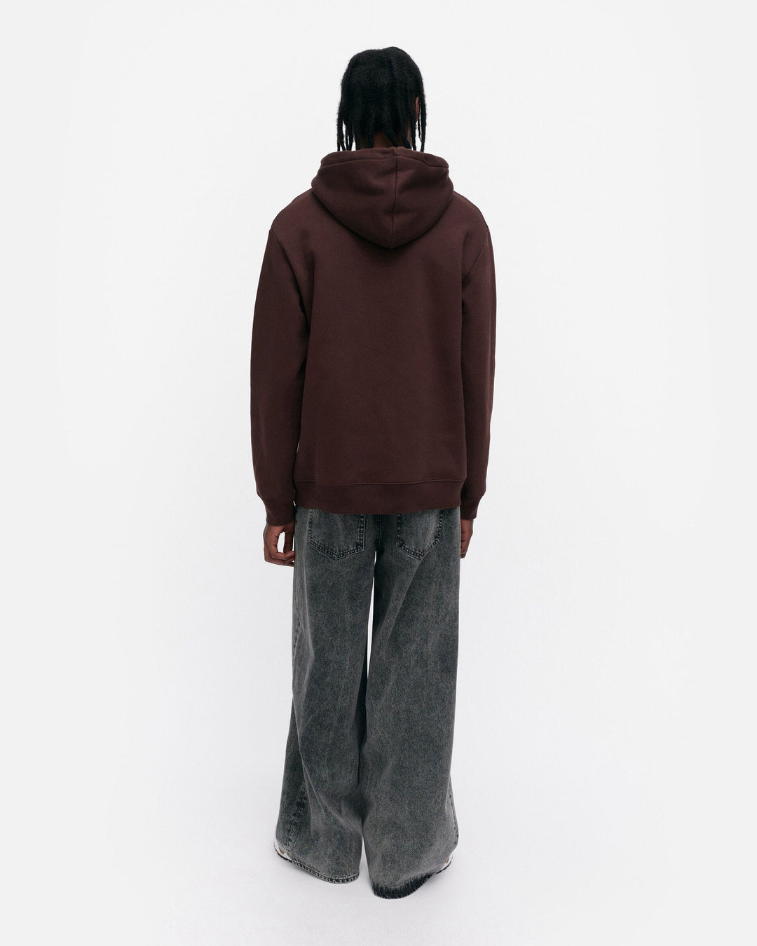 kioski runoja unikko placement hoodie - brown/lilac