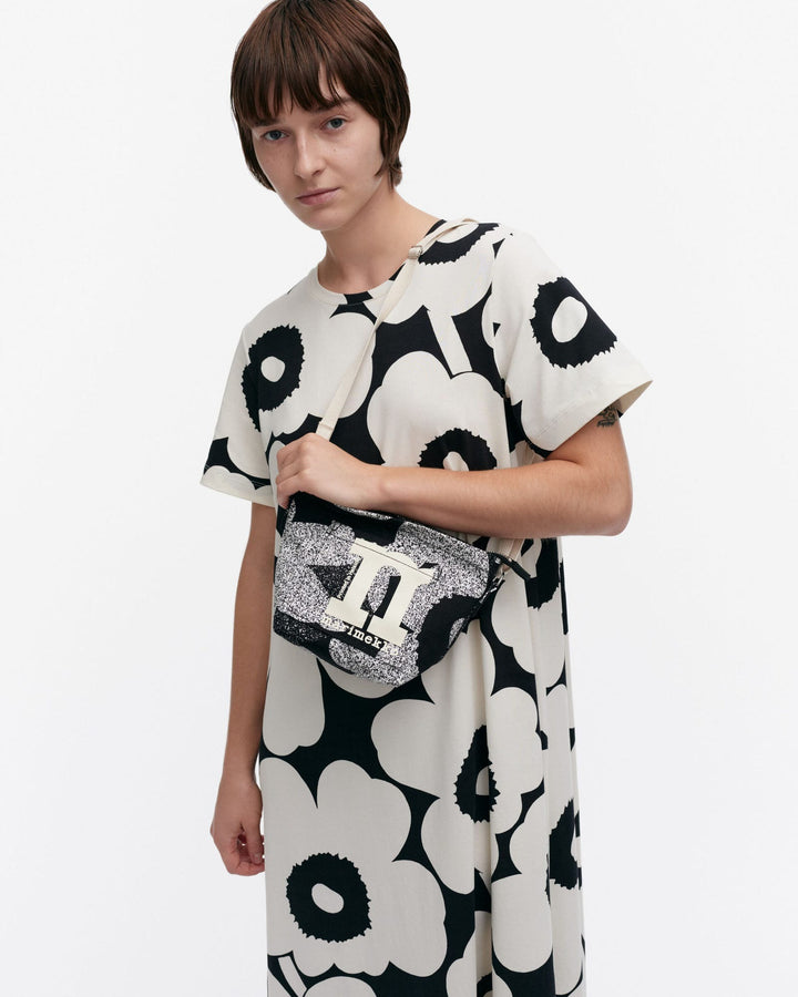 mono mini crossbody unikko bag - black speckle