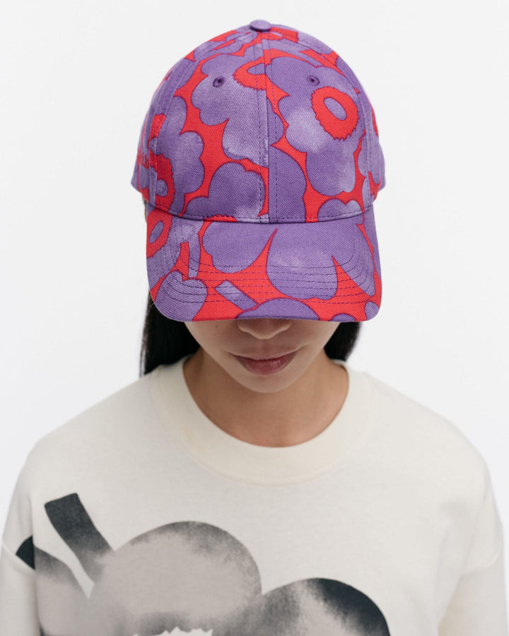 kioski kohde akvarelli unikko cap - red/purple