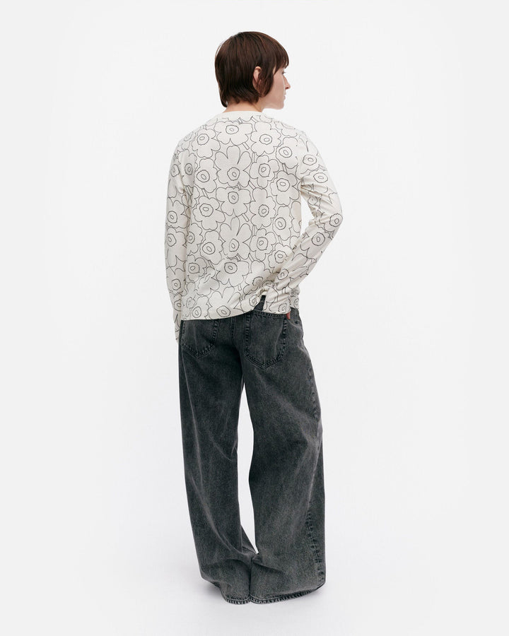 sekunti piirto unikko long-sleeve shirt - white