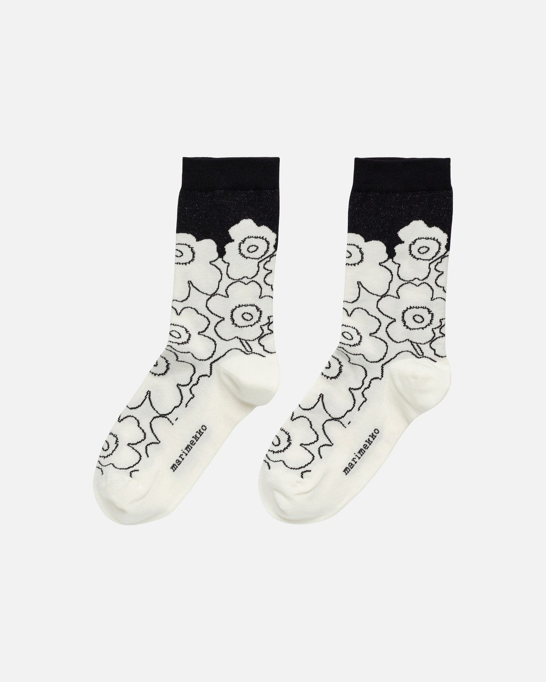 linjaus piirto unikko socks - black/white
